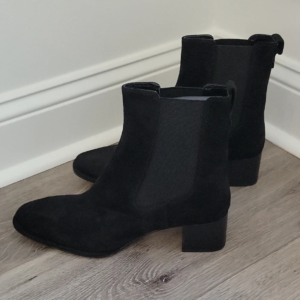 Splendid Womens' LUA Black Suede Ankle Boots Block Heel Size 11M NIB